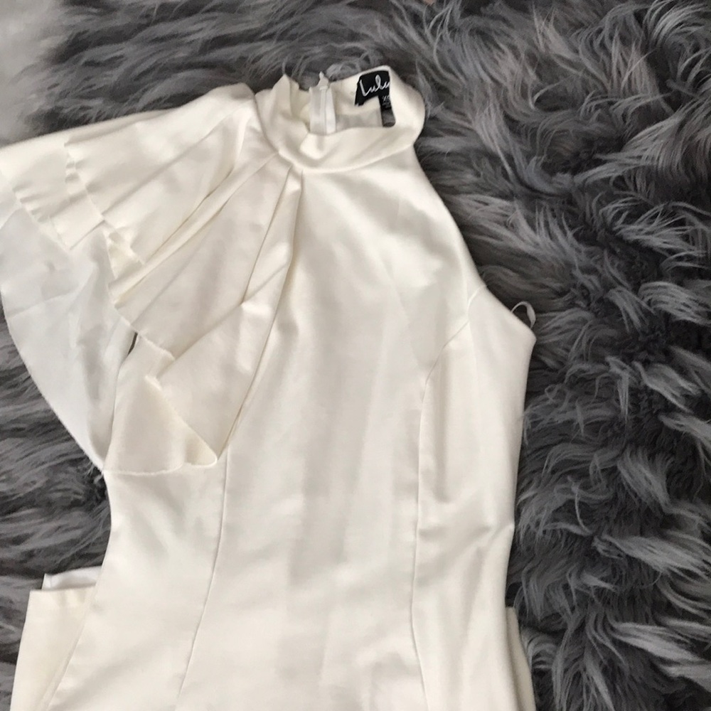 Lulus cream one shoulder dress